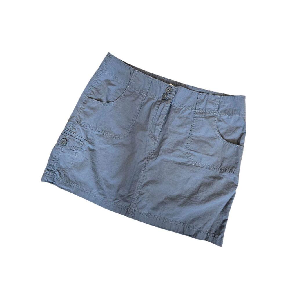Tex By Max Azria Blue‎ A-Line Button Details Cargo Skirt Size 8